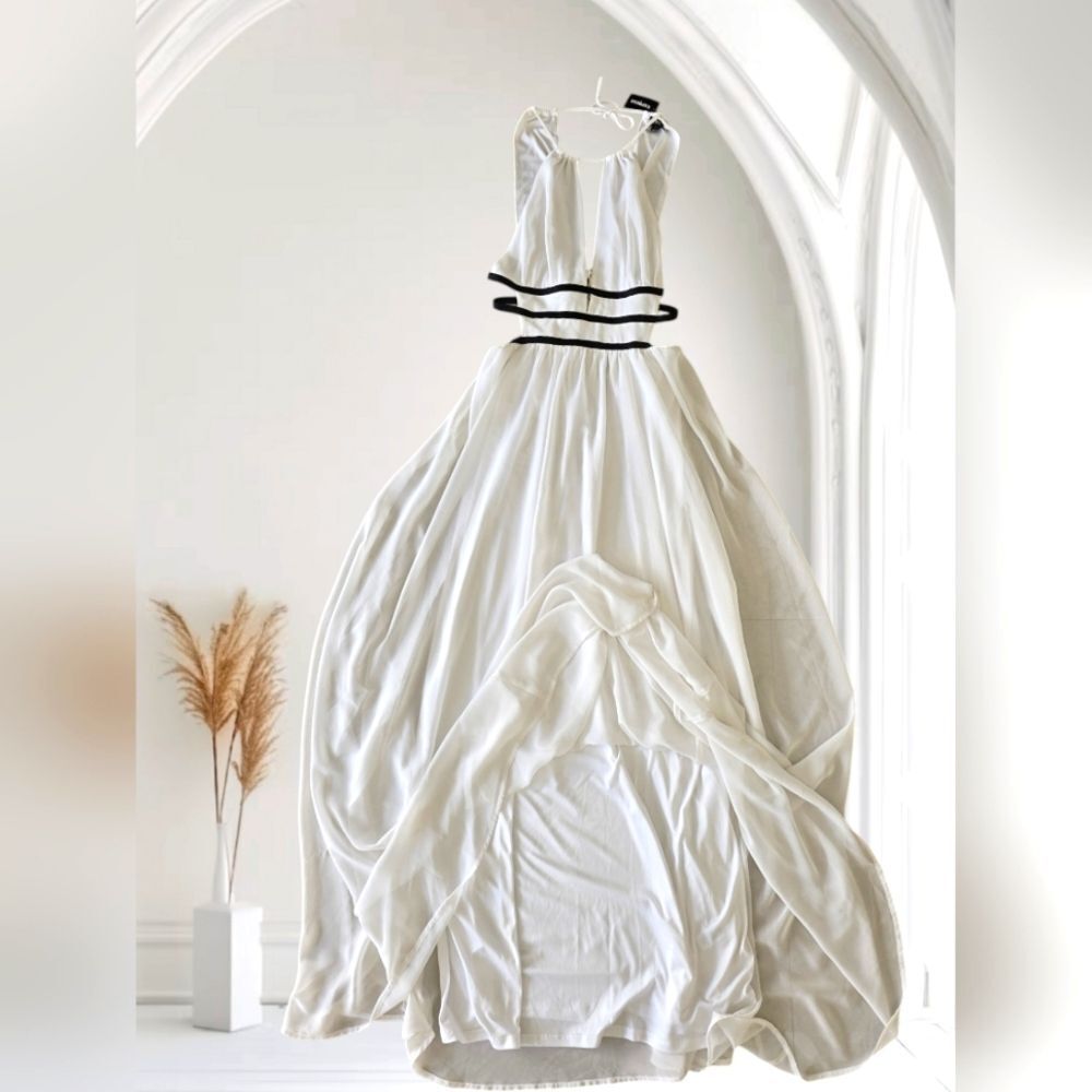 Express Womens White Strappy Maxi Dress XS - Picture 4 of 11